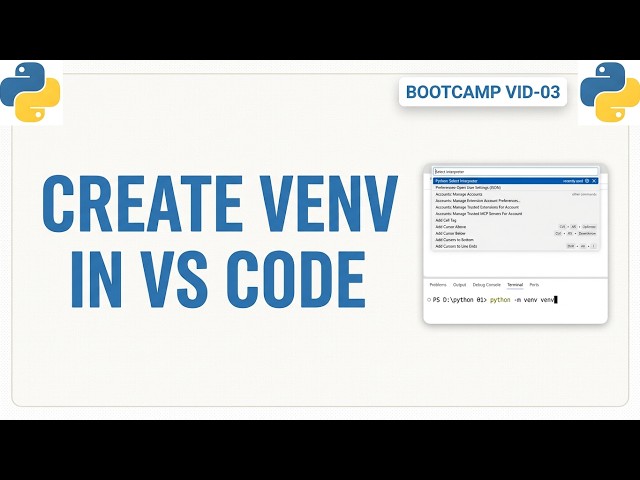 How to create virtual environment in VS code  | Python Beginner Bootcamp Vid -03