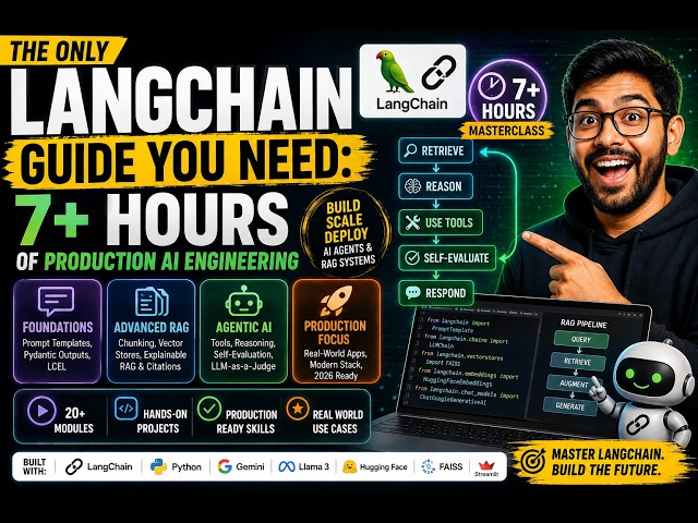 The Only LangChain Guide You Need: 7+ Hours of Production AI Engineering