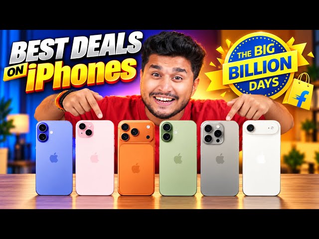 iPhone BIG Price Drop in Flipkart BBD & Amazon Great Indian Festival Sale😱|| iPhone 17, 16,15 ,14