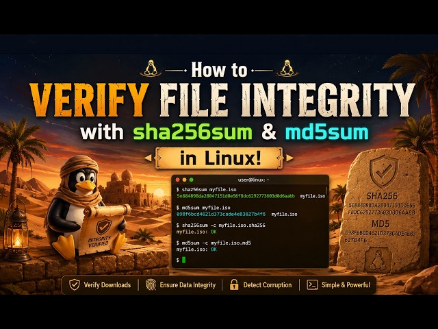 How to Verify File Integrity with sha256sum & md5sum in Linux!
