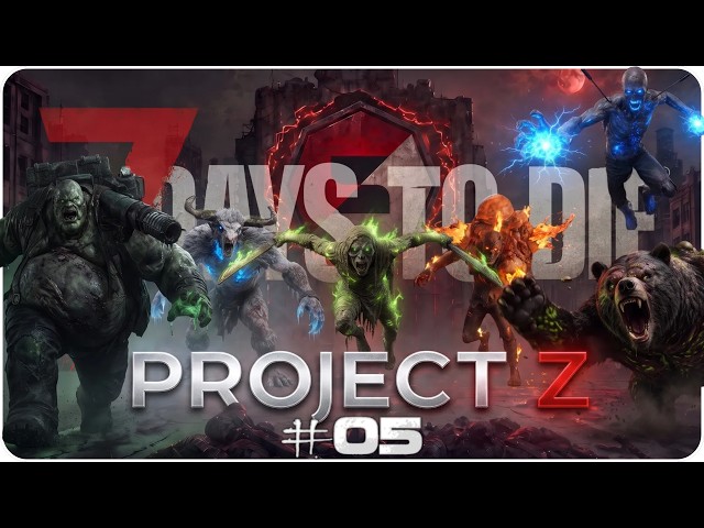 Nights are TERRIFYING in the burnt forest! BOSSES EVERYWHERE! 7 Days to die Project Z mod LIVE