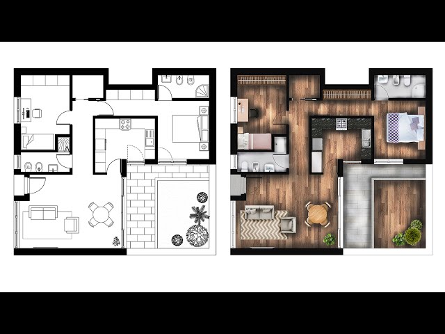 The EASIEST Way to Render a Single House Plan in PHOTOSHOP