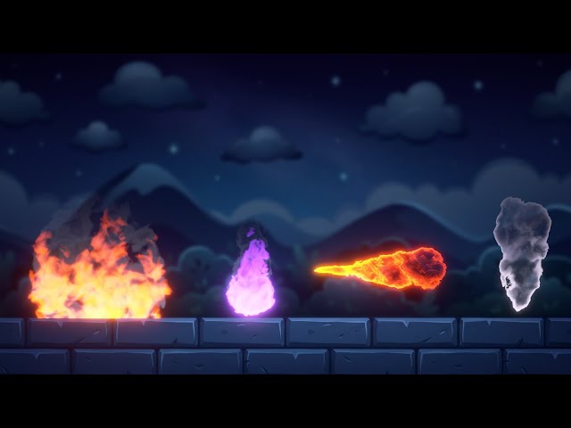 Stylized 2D Fire & Smoke VFX Pack For Unity (Demo)