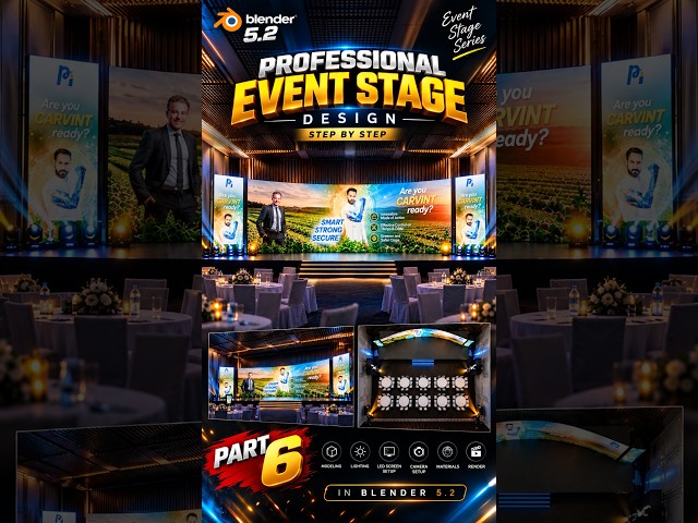 Create Professional Event Stage in Blender 5.2 🔥 | Easy Step by Step | Part 6