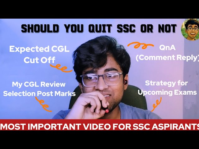 Should You Quit SSC or Not 💯 My Review And Strategy For Upcoming Exams #ssc #ssccgl #cutoff #study 