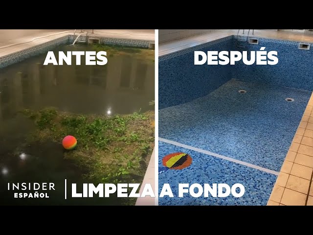 Cómo se limpia a fondo una piscina de interior abandonada | Limpieza a fondo | Insider Español