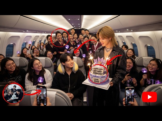 BTS's Jimin and Jungkook fly to LA, get a surprise from the pilot mid-flight ✈️😱🎂