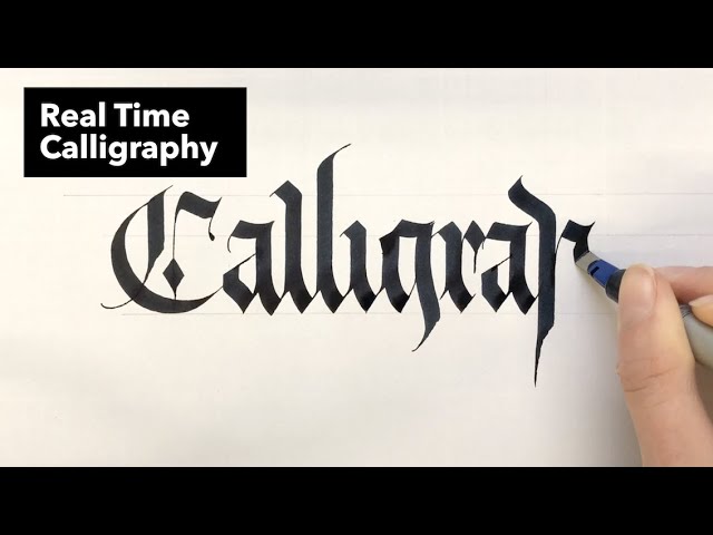 Writing Calligraphy in Real-Time | Tutorial Learn Blackletter Calligraphy