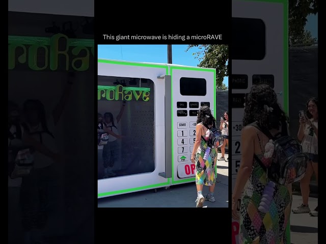 This giant microwave is hiding a microRAVE😂​​​​#festivalbanger #hardstyle #ravememes #ravemusic