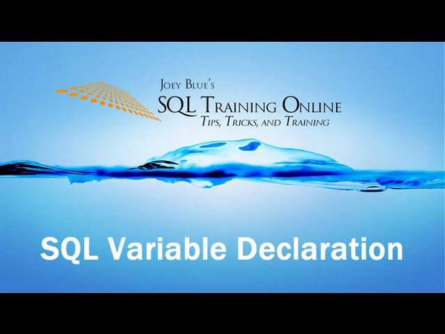 SQL Variable Declaration - How to Declare a Variable in SQL Server - Quick Tips Ep39