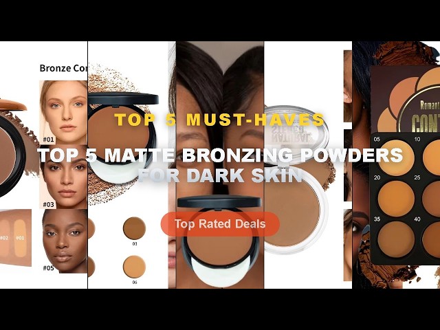 Cheap & Best Top 5 Matte Bronzing Powders For Dark Skin Unboxing & Review - 9 Color Dark Bronze Foun