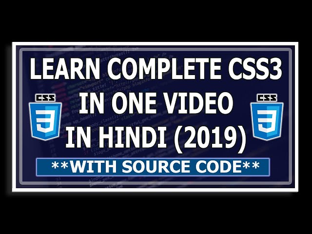 CSS Tutorial for Beginners: Learn CSS In One Video In Hindi