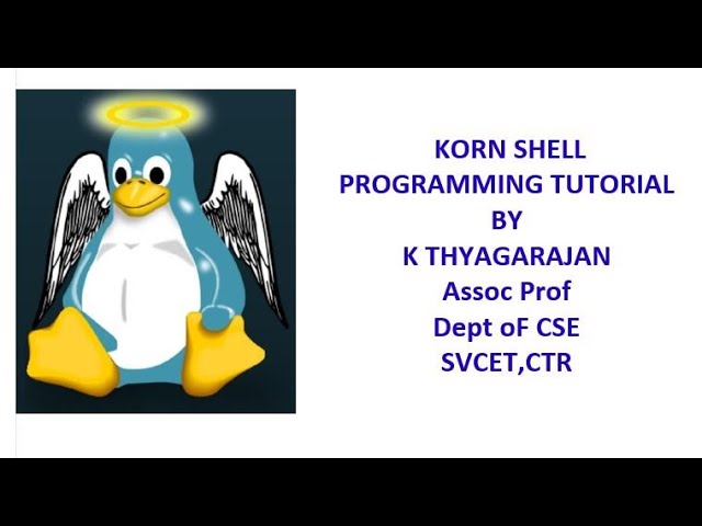 Korn shell Programming  Part-I(Unit5)