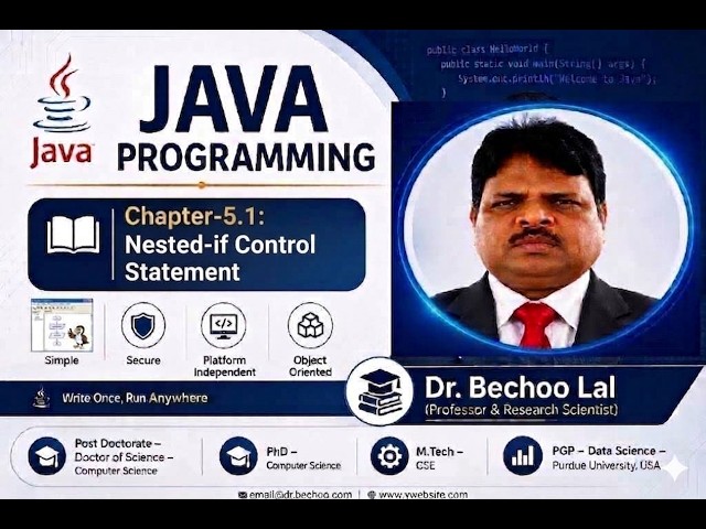 Chapter 5.3: Java Control Statements | Nested if | Java Programming Tutorial
