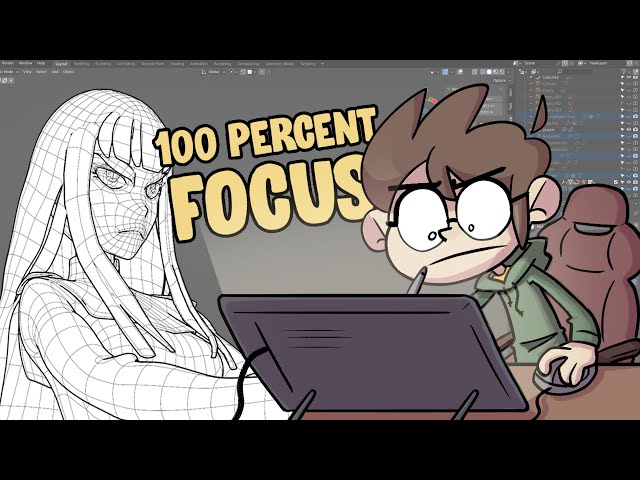 3D Modeling Satsuki with 100% Focus/Zero Distractions