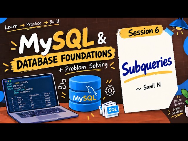 Session - 6 | Subqueries | SQL and Database Problems