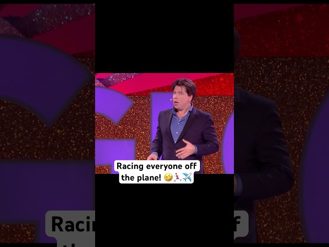 Racing everyone off the plane! 🤣🏃🏻‍♂️✈️ #michaelmcintyre #standupcomedy