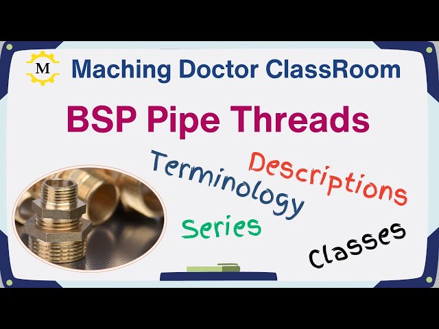 BSP threads: Terms, Descriptions & series (From the Machining Doctor Classroom Series)