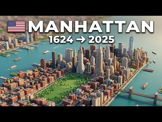 Manhattan EVOLVES from 1624 to 2026 in 3D