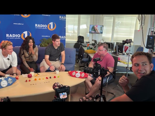 Eating Chilli Peppers At The Largest Radio Station In Slovenia #leagueoffire 