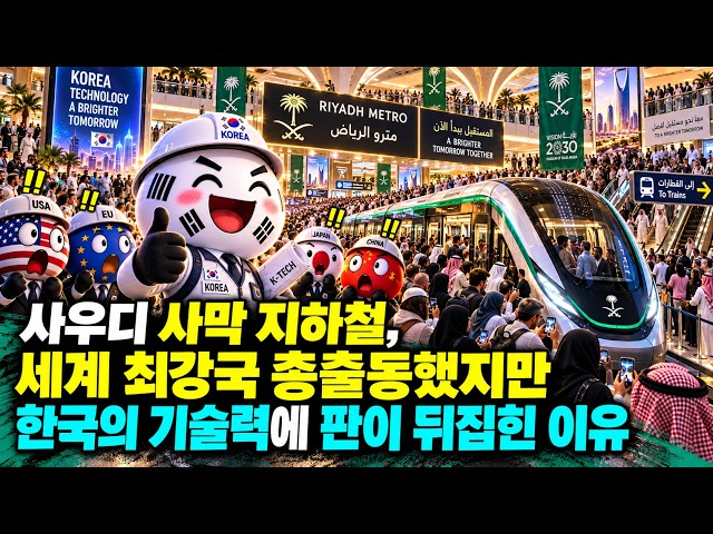 사우디 사막 지하철, 2억명 관광객이 몰려 한국 열차 타려고 줄 선 진짜 이유