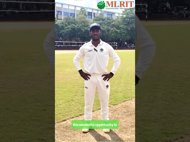 Mr. Lokesh Mehaka  B. tech. Mechanical Student Sports Quota Free Seat @ MLRIT, Hyderabad.