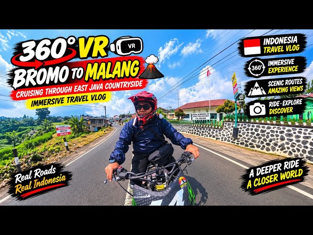 [48] 360° VR Bromo Journey 2026 | Bromo to Malang 🏍️🌿 | Cruising Through East Java Countryside