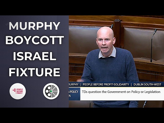 Paul Murphy condemns football fixture with Israel
