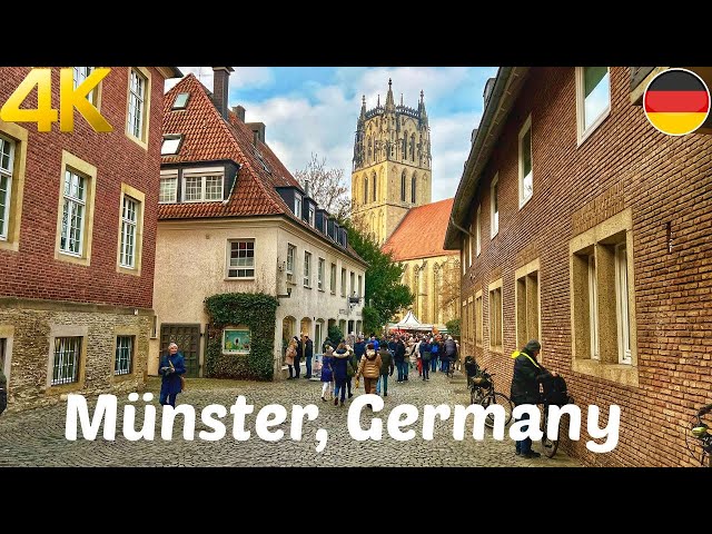 Münster, Germany, Christmas Market and city walking tour 4K