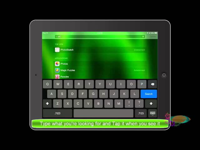 Beginning computer iPad lessons- How to do a Search on an iPad