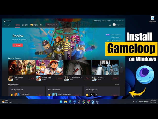 Download & Install Gameloop | Run Android Apps & Games on Windows