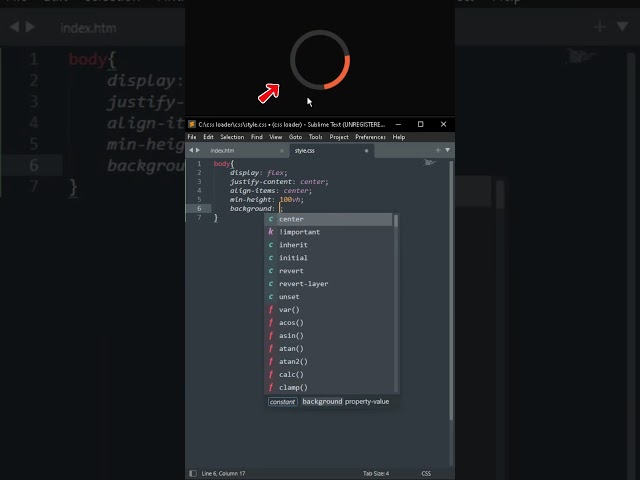 CSS Loader Animation  | HTML CSS #shorts