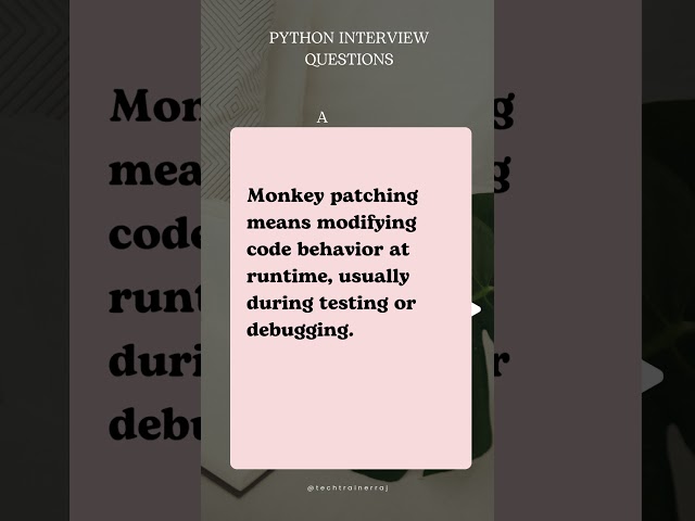 Python Interview Questions and Answers #PythonInterviewQuestions #LearnPython #TechInterviews