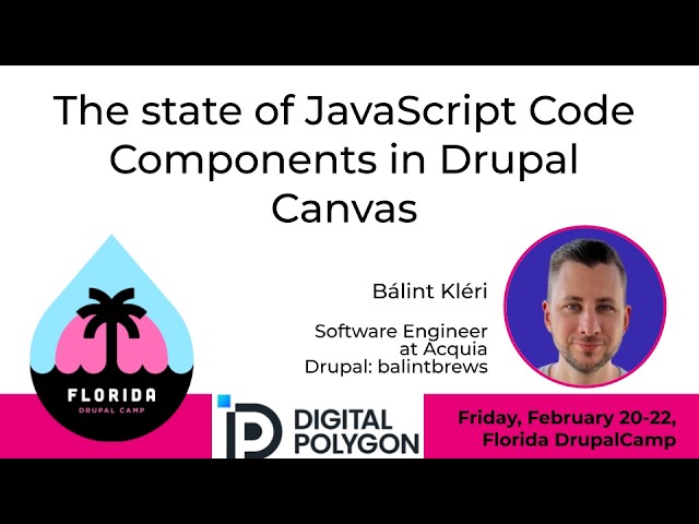 The state of JavaScript Code Components in Drupal Canvas