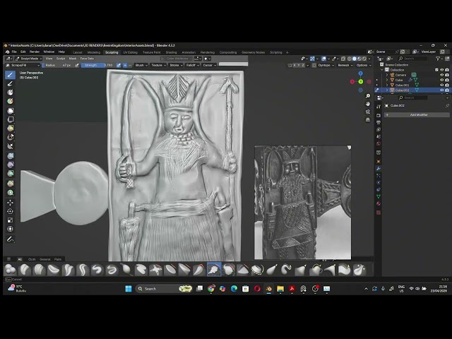 Sculpting a Traditional Royal Stool in Blender