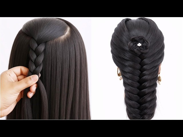 Easy Simple & Different Hairstyle For Girls | Beautiful Hair Design | Hairstyle For Festival Look
