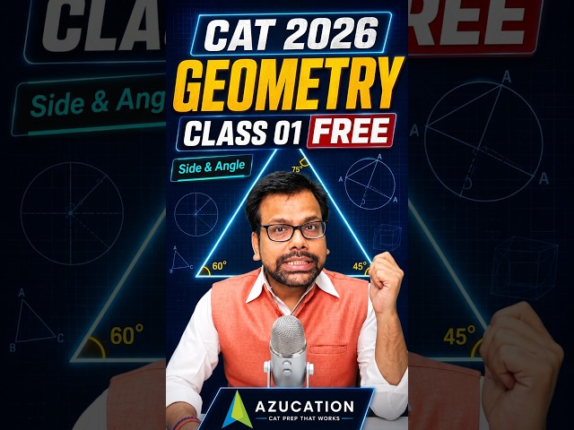 CAT 2026 Geometry Class 1 🔥 Side & Angle Basics | FREE Live Class by Amiya Sir
