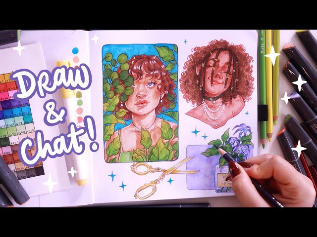Draw & Chat With Me Using Markers 🌟 sketchbook session