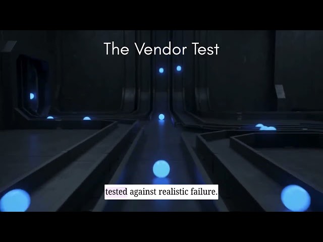 The Vendor Test: Is Security Built In or Added Later?