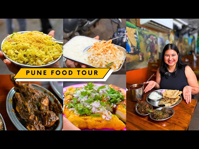 Insane PUNE Food Tour 😍 | Chicken Thali, Kakdi Khichdi, Poha, Dosa & More | 4K