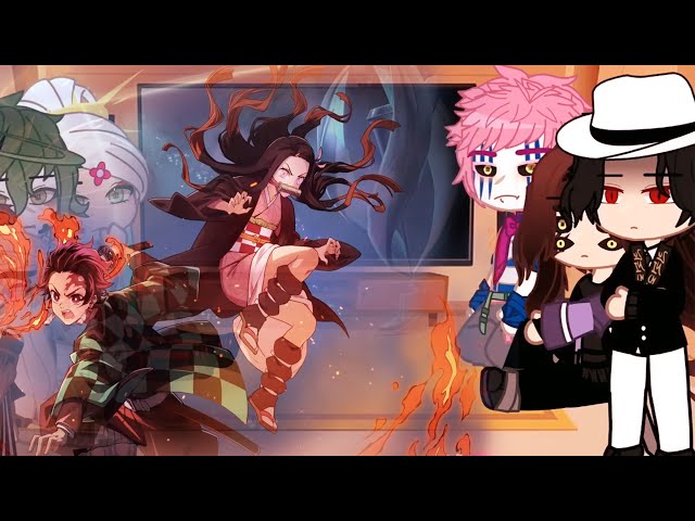 ✨ Uppermoons react to Nezuko + Tanjiro ✨ Demon slayer ✨