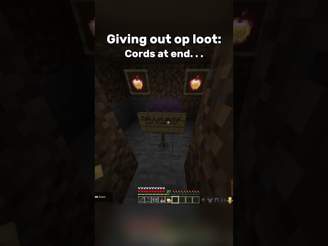 Day 2 of giving out free loot (realm code in description) #minecraft #bedrock #memes