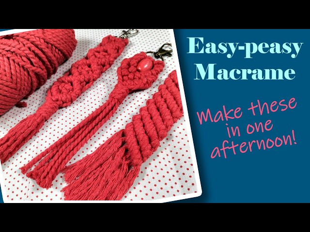 Macrame for beginners || 4 quick and easy keyrings