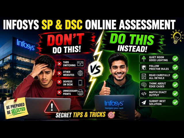 Infosys SP & DSE Online Coding Assessment 2026 | Avoid These Mistakes