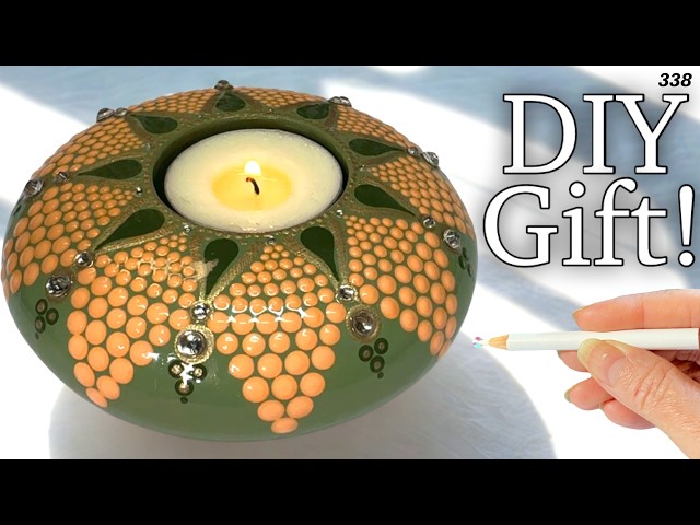 DIY Gift Idea: How to Paint a Professional Mandala Candle Holder