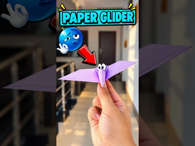 HOW TO MAKE DIY PAPER GLIDER EVEN EASY TUTORIAL 😱 #shorts #usa #diy #origami