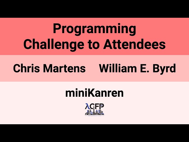 [miniKanren'26] Programming Challenge to Attendees