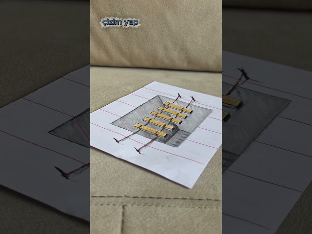 3d drawing stairs illusion  #shorts #3d #drawing