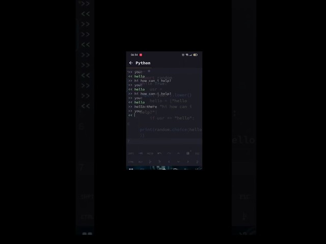 # chatbot using python in mobile random answerable#