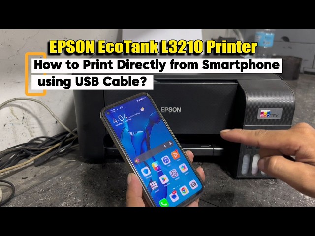HOW TO PRINT FROM SMARTPHONE TO EPSON ECOTANK L3210 PRINTER USING USB CABLE DIRECT CONNECTION.